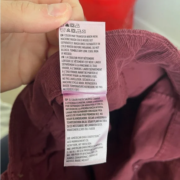 American Eagle Outfitters Burgundy Corduroy Pants - Picture 14 of 15